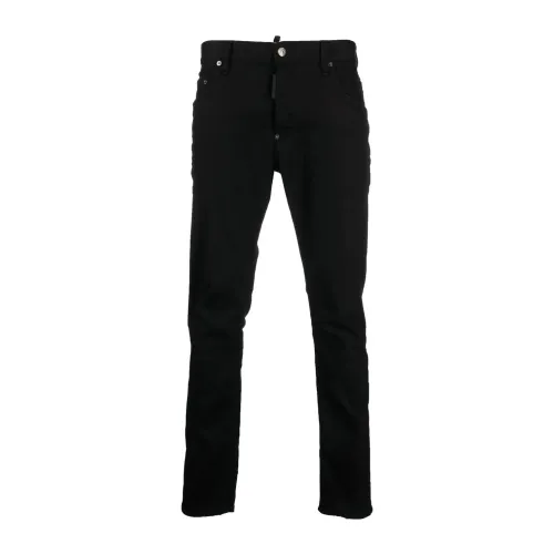 Schwarze Slim-Fit Jeans für moderne Männer Dsquared2