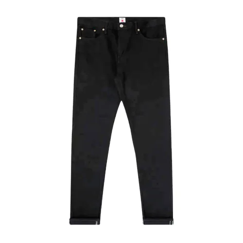 Schwarze Slim Tapered Kaihara Selvage Jeans Edwin