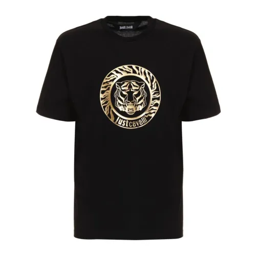 Schwarze T-Shirt und Polo Kollektion Just Cavalli