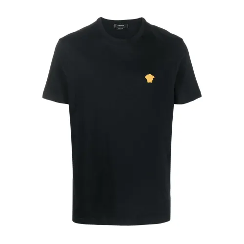 Schwarze T-Shirts Polos für Herren Versace