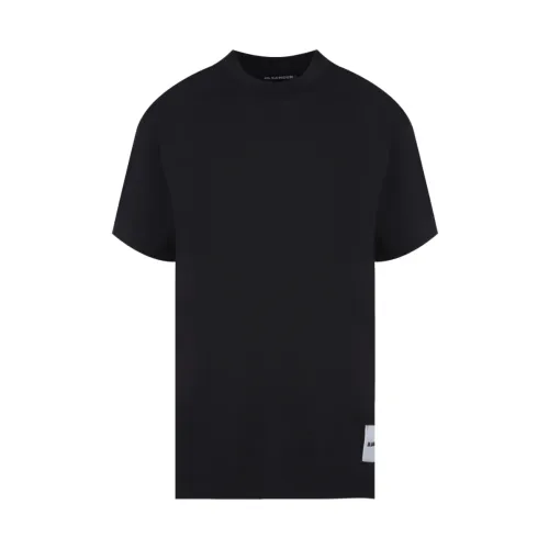 Schwarze T-Shirts und Polos aus Bio-Baumwolle Jil Sander