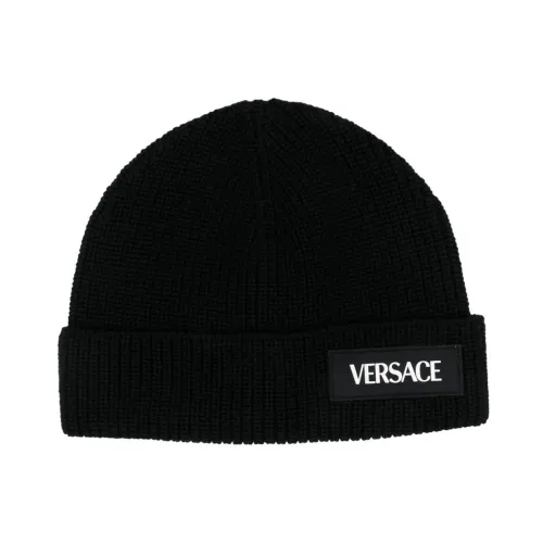 Schwarze Wollmütze für Jungen Versace