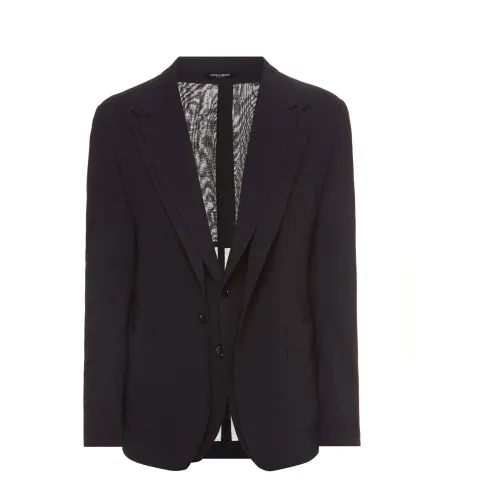 Schwarzer Blazer mit Reverskragen für Herren Dolce & Gabbana