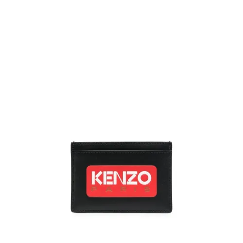 Schwarzer Logo-Print Kartenhalter Kenzo