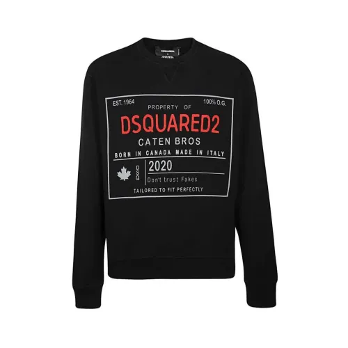 Schwarzer Sweatshirt Cool Fit Baumwolle Dsquared2