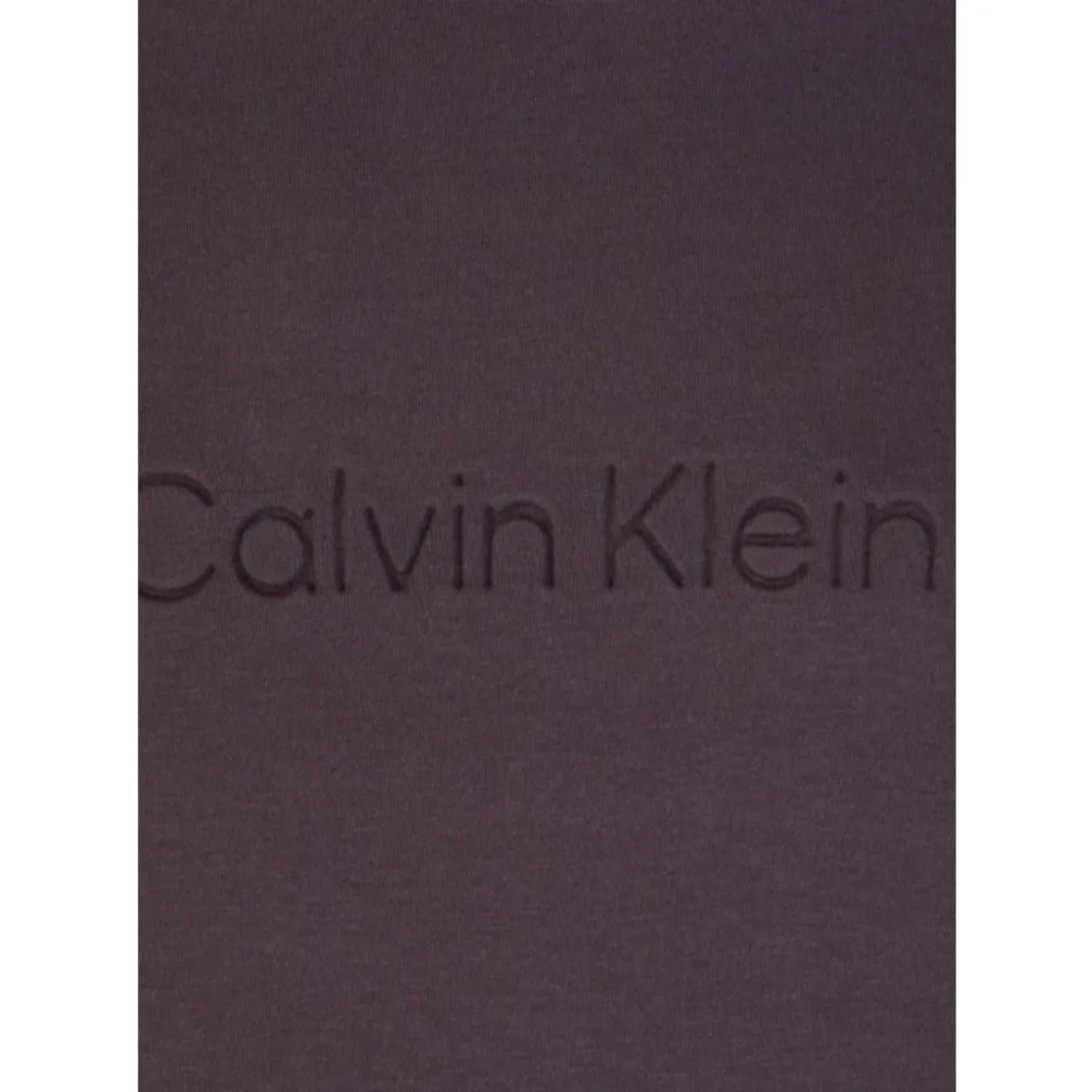 Schwarzes Baumwoll-T-Shirt mit tonalem Logo Calvin Klein