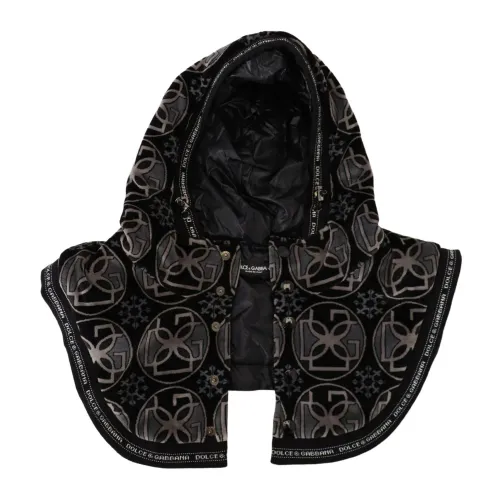 Schwarzes Logo Kopfband Baumwollmütze Dolce & Gabbana