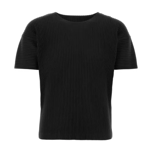 Schwarzes Polyester-T-Shirt Issey Miyake