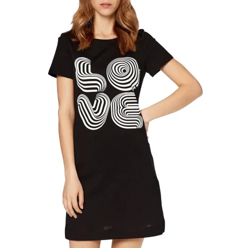 Schwarzes T-Shirt Kleid - Lässiges Style-Update Love Moschino