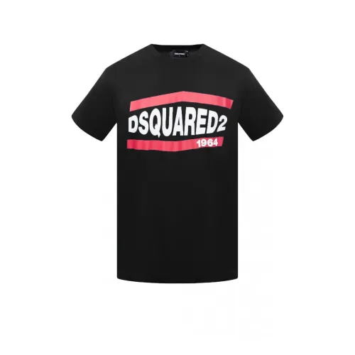 Schwarzes T-Shirt mit Logo-Print Dsquared2