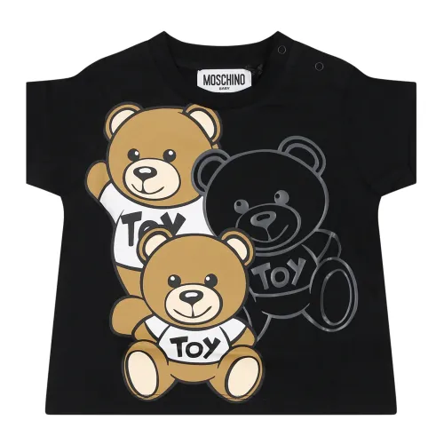 Schwarzes Teddybär T-Shirt Moschino