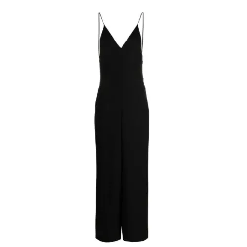 Schwarzes V-Ausschnitt Rückenfreies Kleid Valentino