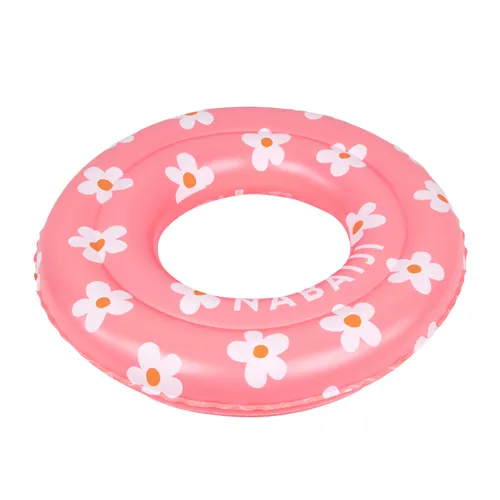 Schwimmring Kinder aufblasbar 51 cm - rosa Blumen