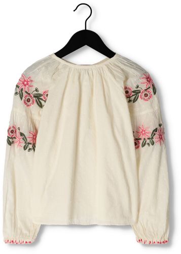 Scotch & Soda Bluse Long Sleeved Flower Embroidery Top Weiß Mädchen