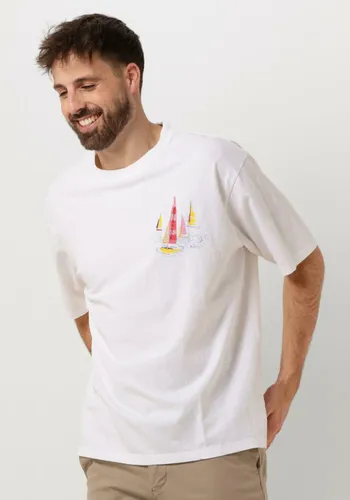 Scotch & Soda Herren Polos & T-Shirts Front Back Artwork T-shirt - Weiß