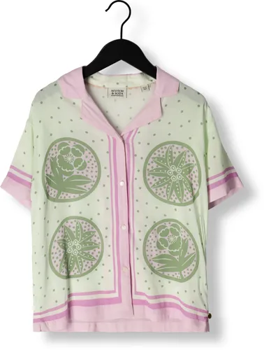 Scotch & Soda Mädchen Blusen Placed All Over Printed Short Sleeved Shirt