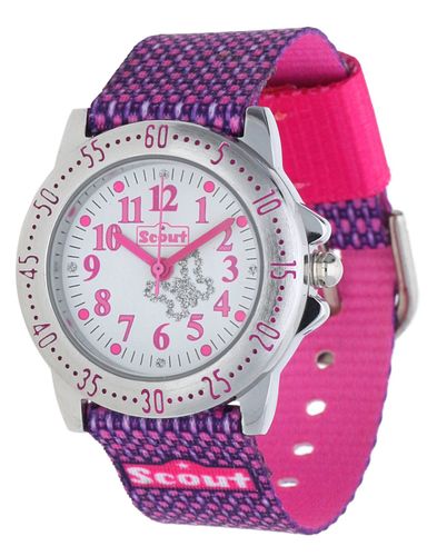 Scout Mdchen Analog Quarz Uhr mit Textil Armband 280378006