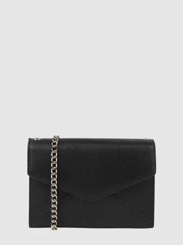 Seidenfelt Crossbody Bag mit Saffiano-Struktur Modell 'Kira' in Black, Größe One Size