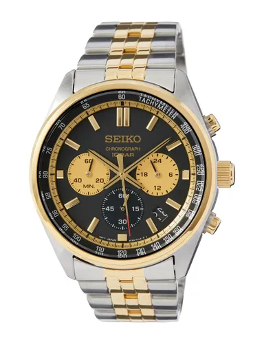 Seiko Herren Analog Quarz Uhr mit Edelstahl Armband SSB430P1