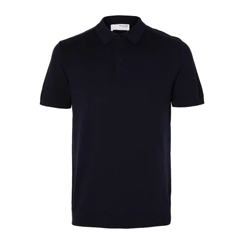 Selected Homme Male Polo Shirt Gestricktes