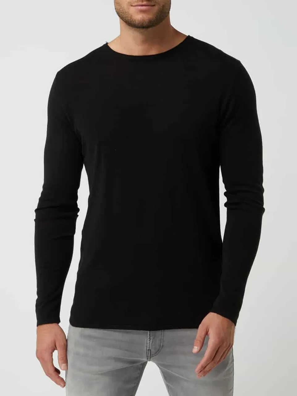 SELECTED HOMME Pullover aus Bio-Baumwolle und Lyocell Modell 'Rome' in Black