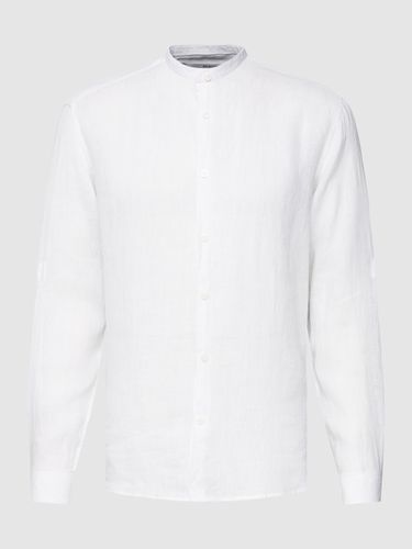 Selected Homme Regular Fit Leinenhemd mit Maokragen Modell 'KYLIAN' in Weiß