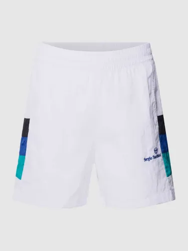 SERGIO TACCHINI Shorts mit Logo-Stitching Modell 'MACAO' in Weiss