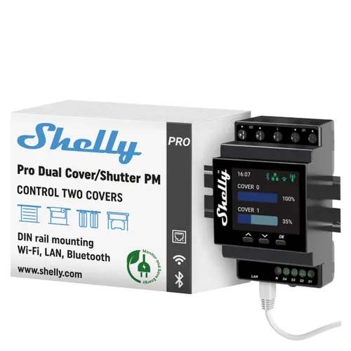 Shelly Pro Dual Cover/Shutter PM | Lan
