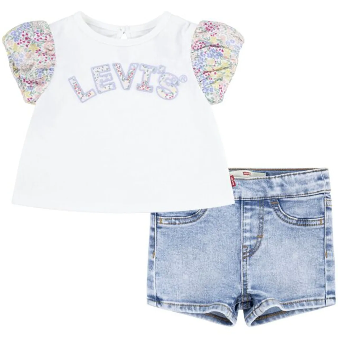Shirt & Hose LEVI'S KIDS Gr. 3M (62), bunt (sugar swizzl) Baby KOB Set-Artikel Outfits for GIRLS