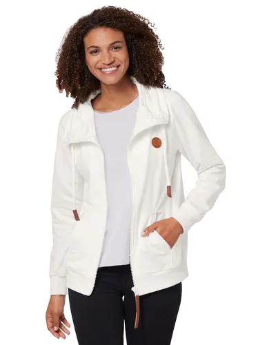 Shirtjacke CASUAL LOOKS "Sweatjacke" Gr. 42, weiß Damen Shirts Jersey