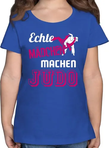 Shirtracer T-Shirt Echte Mädchen machen Judo Kinder Sport Kleidung