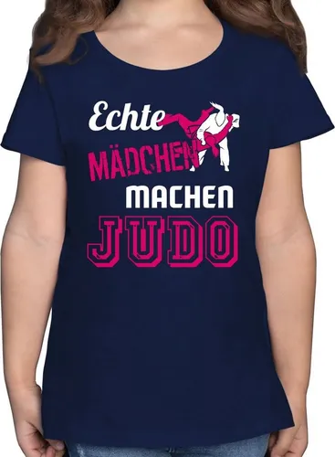 Shirtracer T-Shirt Echte Mädchen machen Judo Kinder Sport Kleidung