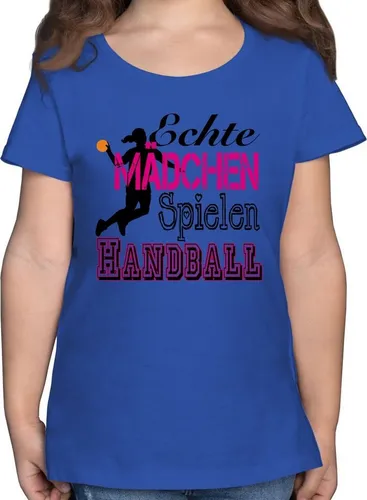 Shirtracer T-Shirt Echte Mädchen Spielen Handball Kinder Sport Kleidung