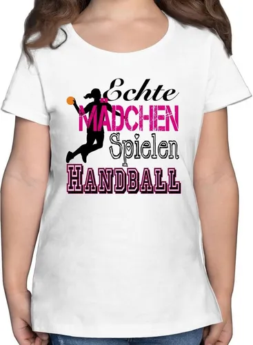 Shirtracer T-Shirt Echte Mädchen Spielen Handball Kinder Sport Kleidung