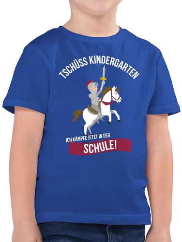 Shirtracer T-Shirt Tschüss Kindergarten Schule Ritter Einschulung Junge Schulanfang Geschenke