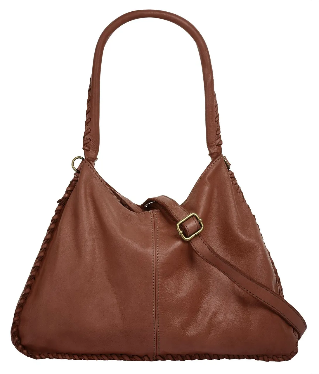 Shopper SAMANTHA LOOK Gr. B/H/T: 34 cm x 24 cm x 9 cm onesize, braun (cognac) Damen Taschen Handtaschen