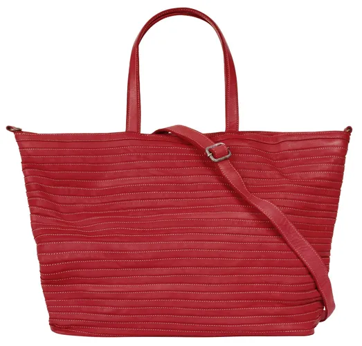 Shopper SAMANTHA LOOK Gr. B/H/T: 37 cm x 30 cm x 14 cm onesize, rot Damen Taschen Handtaschen