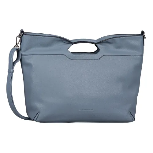 Shopper TOM TAILOR "Anissa" Gr. B/H/T: 44 cm x 31 cm x 10,5 cm, blau Damen Taschen Handtaschen