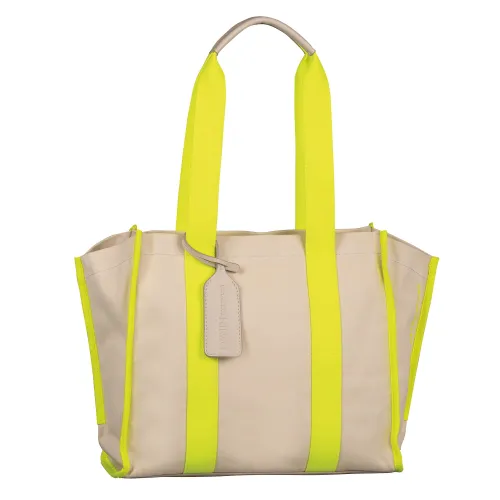 Shopper TOM TAILOR DENIM "Alani" Gr. B/H/T: 50 cm x 32 cm x 12 cm, beige Damen Taschen Handtaschen