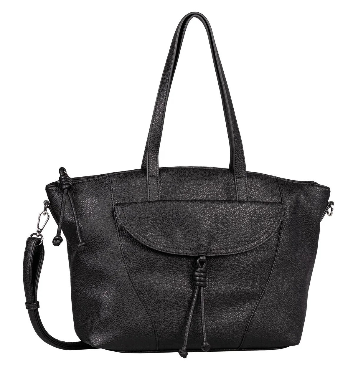 Shopper TOM TAILOR "Malia" Gr. B/H/T: 45 cm x 26,5 cm x 13 cm, schwarz Damen Taschen Handtaschen