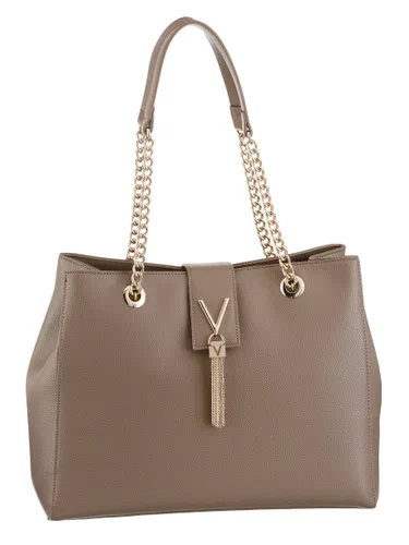 Shopper VALENTINO BAGS "DIVINA" Gr. B/H/T: 36 cm x 29 cm x 12 cm, grau (taupe) Damen Taschen Handtaschen