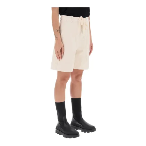 Shorts aus Baumwoll-Drill mit verstellbarem Bund Moncler