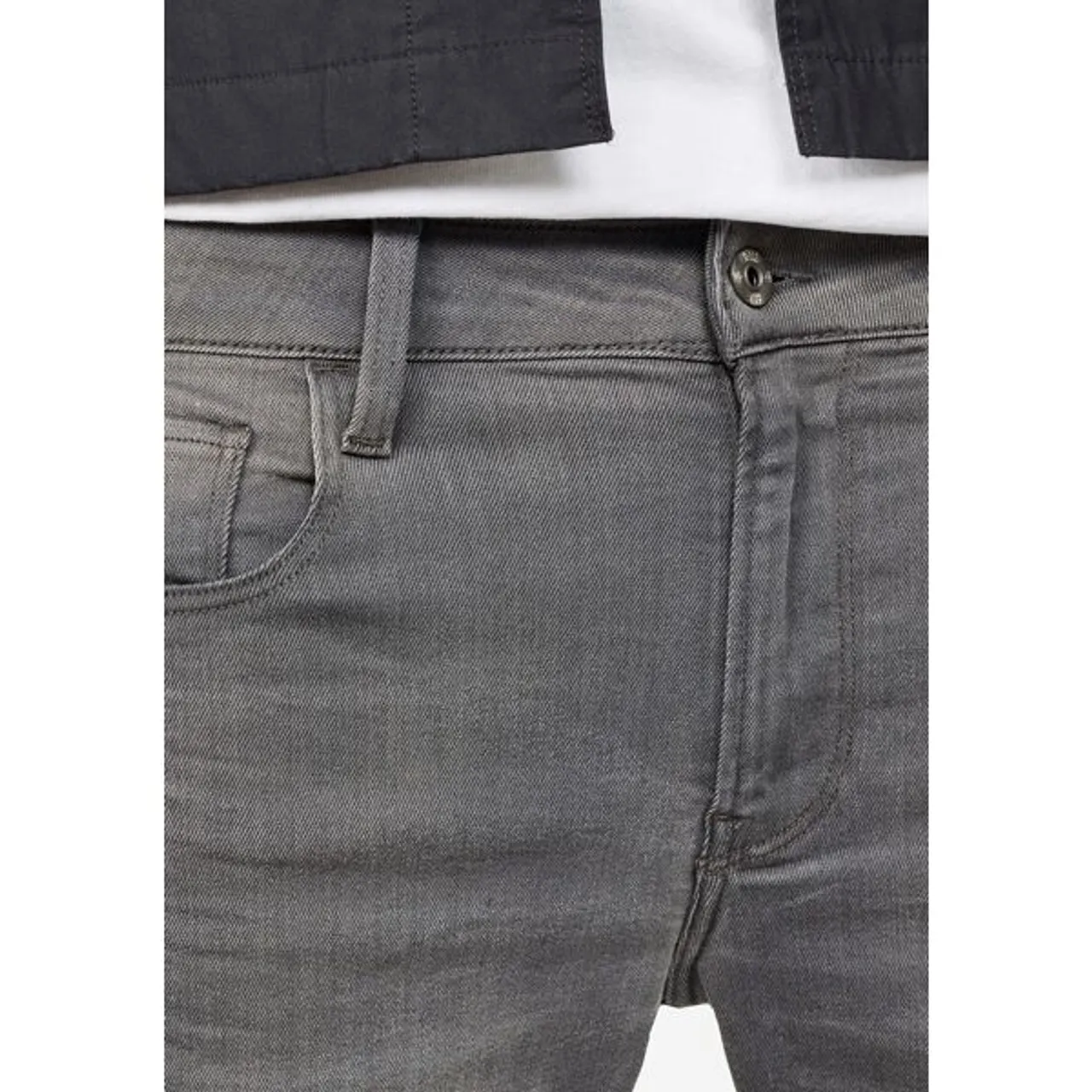 Shorts G-STAR RAW "3301 Slim 1/2" Gr. 33, N-Gr, grau (light aged desert) Herren Hosen Shorts