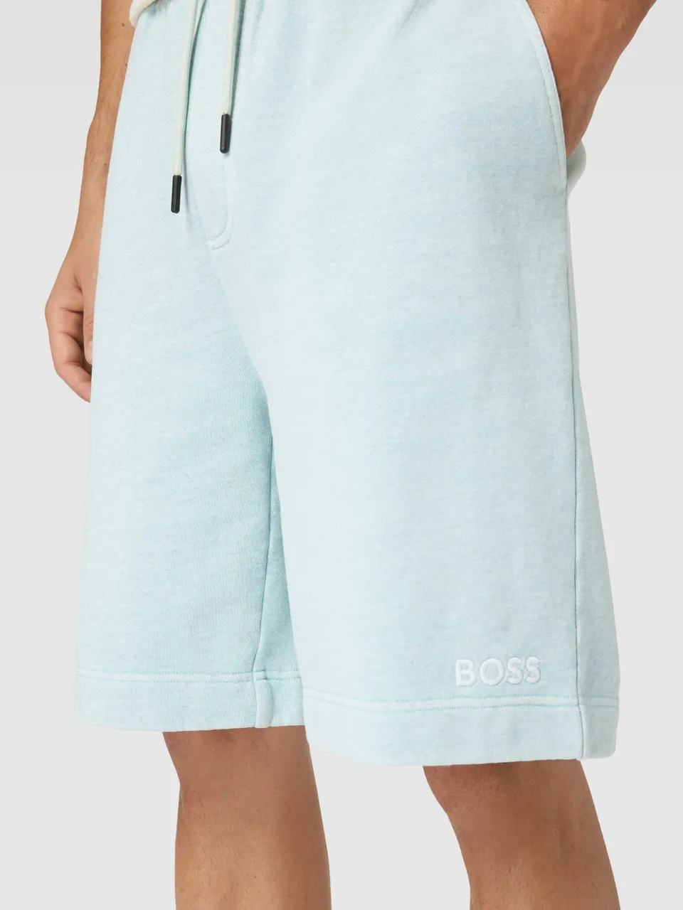 Shorts mit Label-Stitching Modell 'Neon'