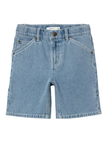 Shorts NAME IT "NKMRYAN ST DNM L SHORTS 4" Gr. 122, N-Gr, blau (medium blue) Jungen Hosen Shorts
