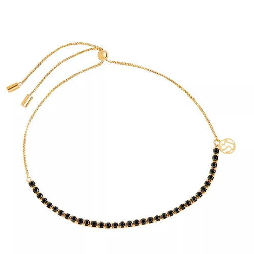 Sif Jakobs Jewellery Armband - Ellera Tennis Bracelet With Adjustable Chain Black - Gr. M - in Gold - für Damen