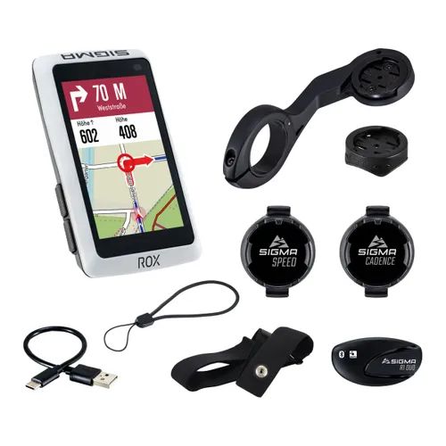 Sigma ROX 12.1 EVO Set GPS-Fahrradcomputer + Sensor Speed, Cadence, HR