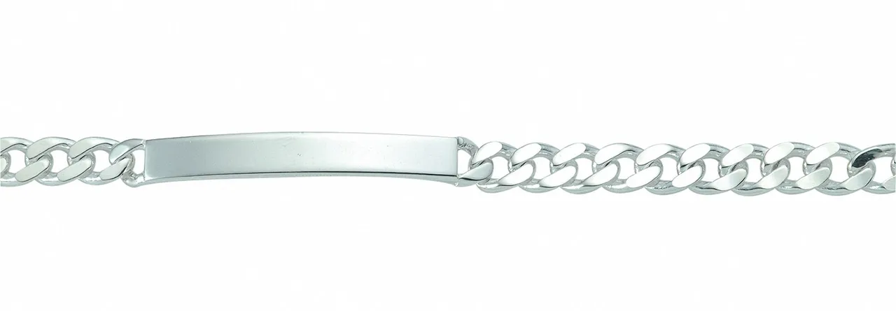 Silberarmband ADELIA´S "925 Silber Flach Panzer Armband 19 cm" Armbänder Gr. 19, Silber 925 (Sterlingsilber), silberfarben (silber) Damen Armbänder Si...