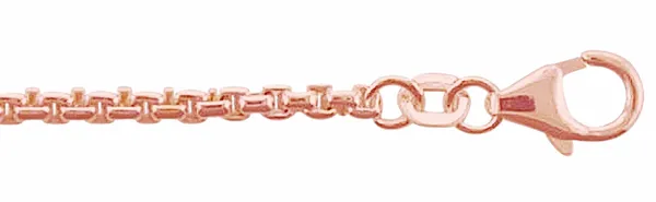 Silberkette ADELIA´S "925 Silber Halskette 60 cm Ø 2 mm" Halsketten Gr. 60, Silber 925 (Sterlingsilber), rosa (rose) Damen Silberketten
