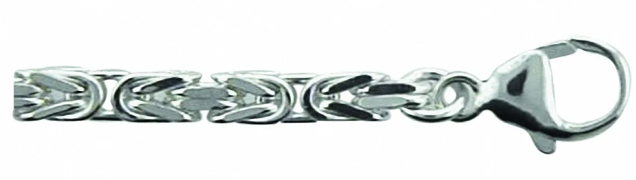 Silberkette ADELIA´S "925 Silber Königskette Halskette 50 cm Ø 3,4 mm" Halsketten Gr. 50, Silber 925 (Sterlingsilber), silberfarben (silber) Damen Sil...